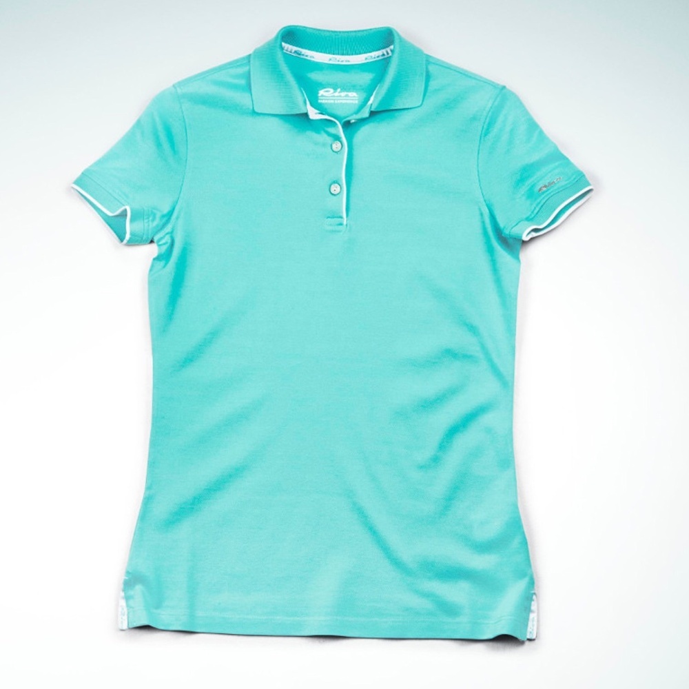 NEVER WORN RIVA Boat Brand Collared Top Unisex Turquoise Polo Top